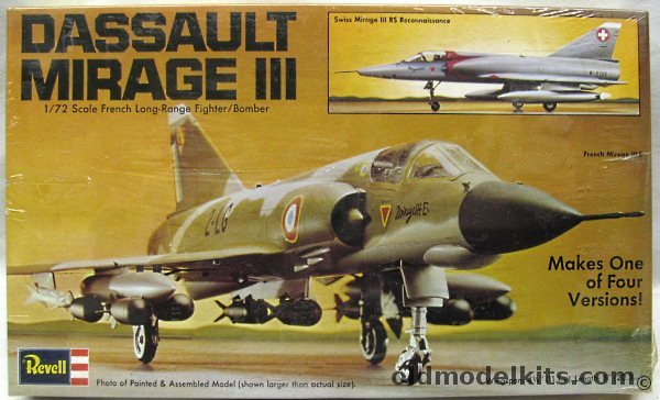 Revell 1/72 Dassault Mirage III RS - III E - III S - IIIR Swiss or French Air Force, H225 plastic model kit